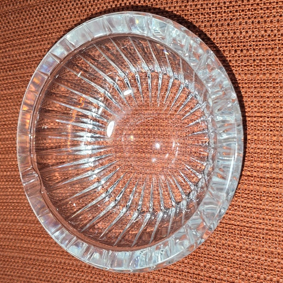Val St Lambert Crystal Ashtray Set - Picture 5 of 8